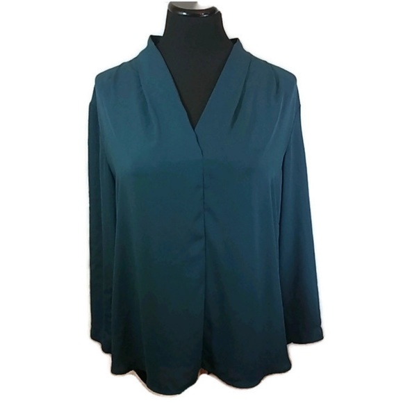 Mossimo Supply Co. Tops - Mossimo High Low DarkTeal Blue Blouse